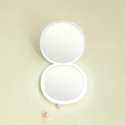 Fancy Pocket Beautiful Vanity Lighted Makeup Mirror with Double Sides