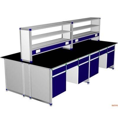 Pharmaceutical Factory Steel Lab Furniture with Top Glove Box, Chemistry Steel Lab Bench with Paper/