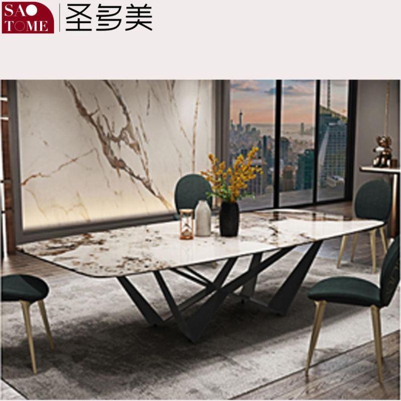 Modern Living Room Dining Room Furniture High-Grade Rock Plate Dining Table