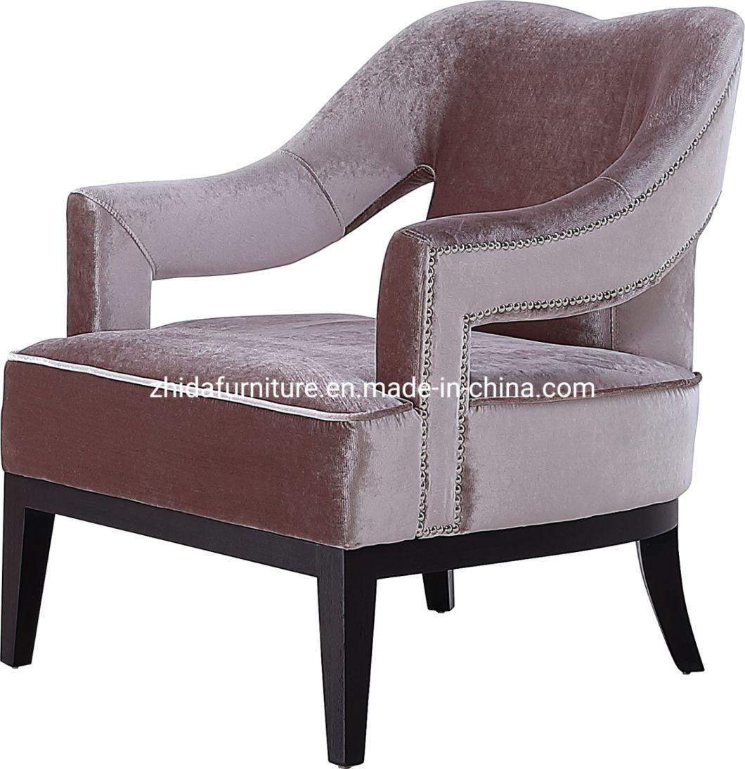 Events Furniture Restaurant Coffee Shop Amrest Velvet Chair for Hotel