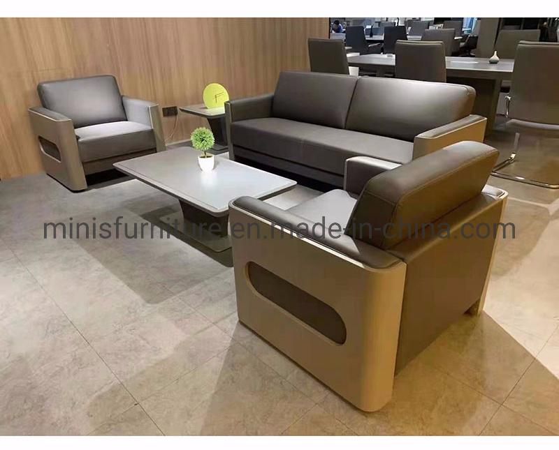 (M-SF36) Modern Office Leather Sofa Furniture 1+1+3 Negotiation Sofa