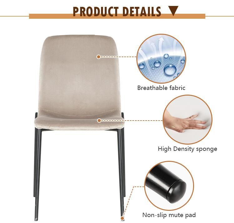 Dining Chair Wholesale Luxury Nordic Cheap Indoor Home Furniture Room Restaurant Dining Velvet Modern Dining Chair