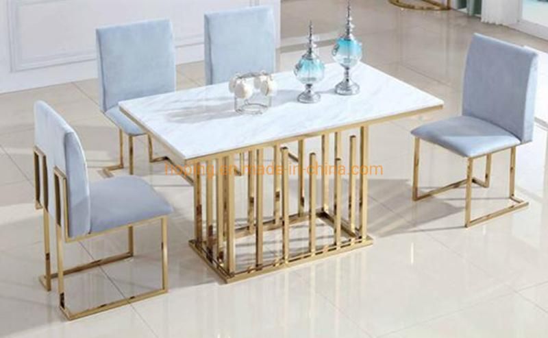 Modern Square 4 8 6 People Armrest Throne Chair Banquet Table Inventory Contemporary Wedding Gold Dining Table