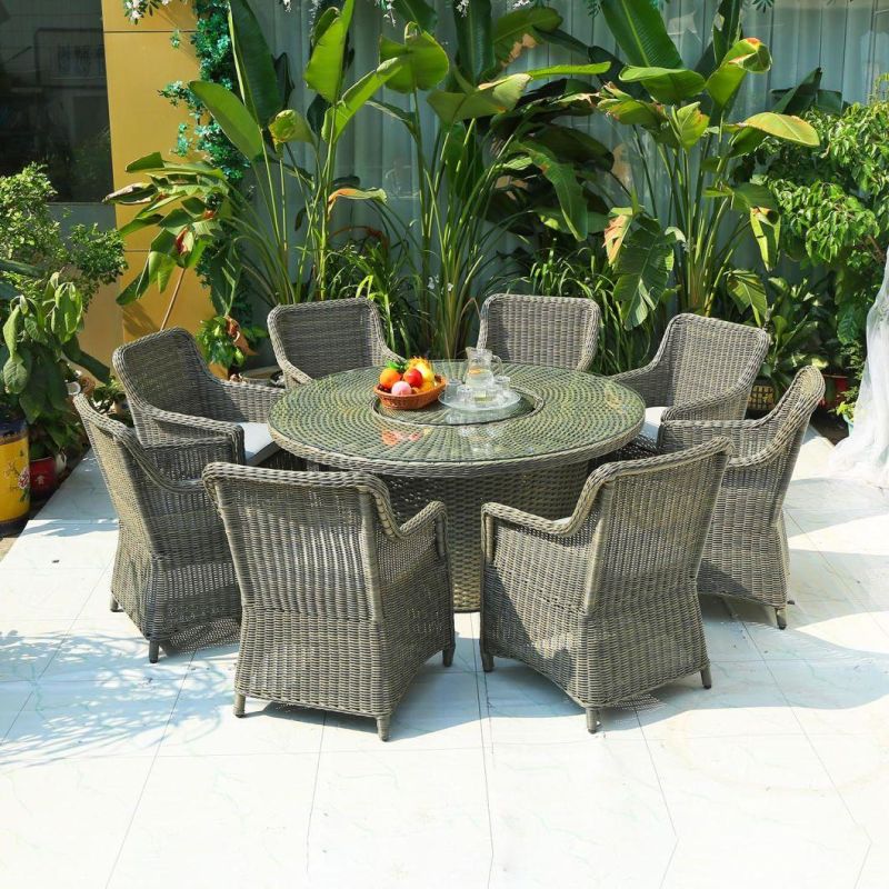 Factory Modern Garden Rattan Furniture Patio Dining Table Set Beach Chair Outdoor Furniture