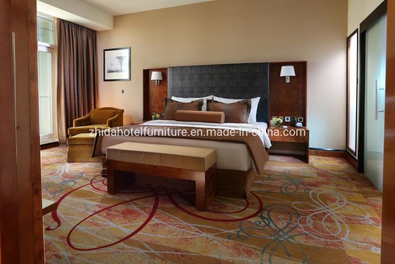 Luxury 5 Star Hotel Bed Furniture with Cabinet Hotel Room Beds