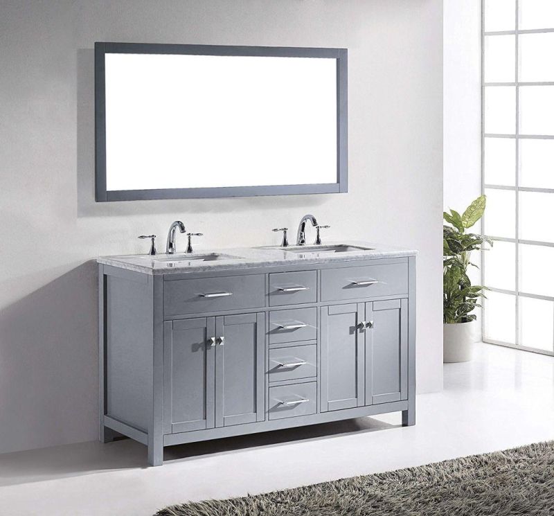 60inch New Design Solid Wood Double Bathroom Vanity Cabinet