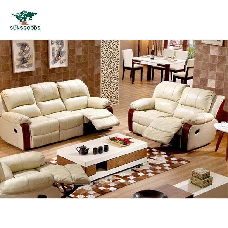 Modern Leisure Leather/Fabric Conferance Sofa for Living Room with Solid Wood Frame