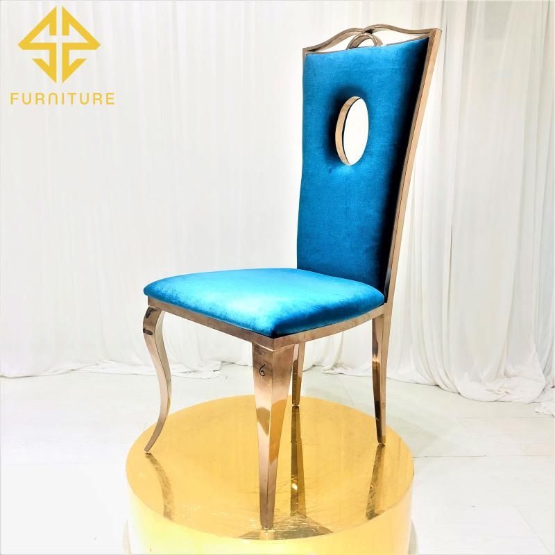 Nordic Style Comfortable Hotel Dining Chair with Velvet Fabric Cover