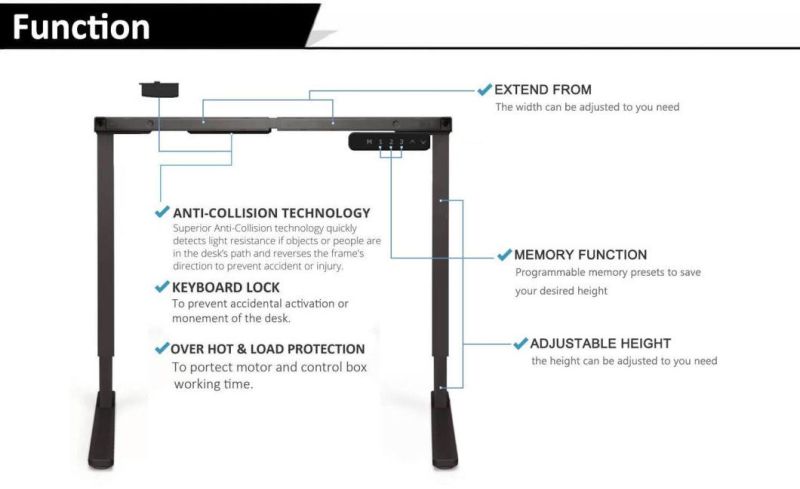 Portable Low Price 2-Stage Inverted Height Adjustable Standing Desk