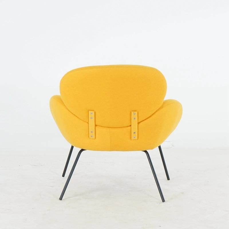 Fashionable Modern Metal Frame Luxury Furniture Soft Design Accent Lounge Hotel Reception Leisure Chair for Living Room