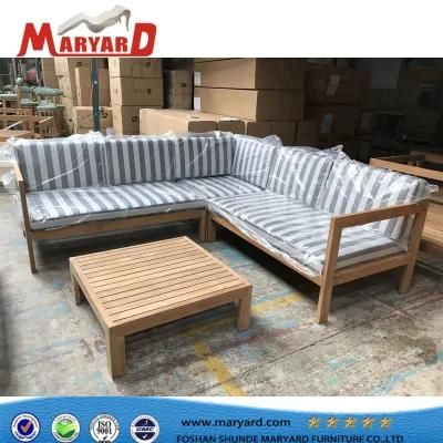 Modern Home Hotel Restaurant High Quality Wooden Sofa Set Designs Teak Outdoor Sofa