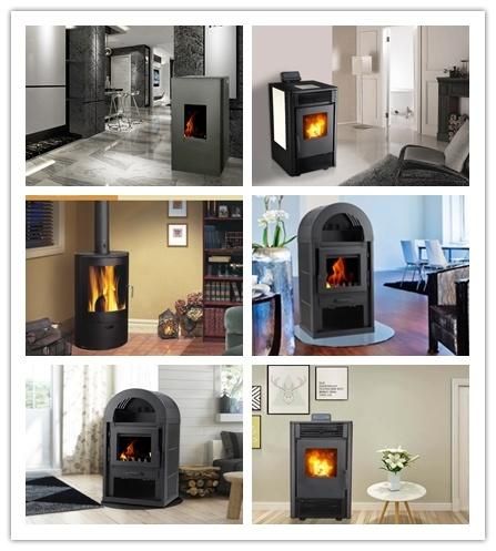 8kw Modern Wood Pellet Stove Fireplace Room Heater Furniture Remote Control China Factory