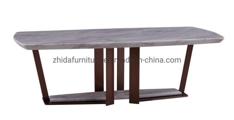 Metal Stainless Steel Marble Top Coffee Table