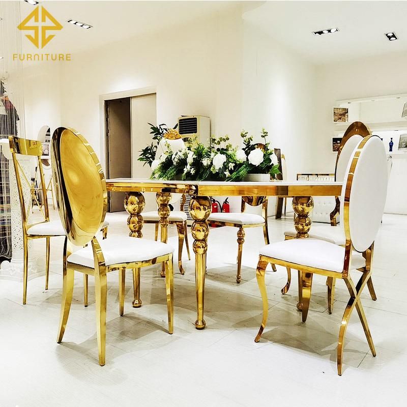 Hot Sale Cheap Price Wedding Gold Stainless Steel Dining Chair for Sale