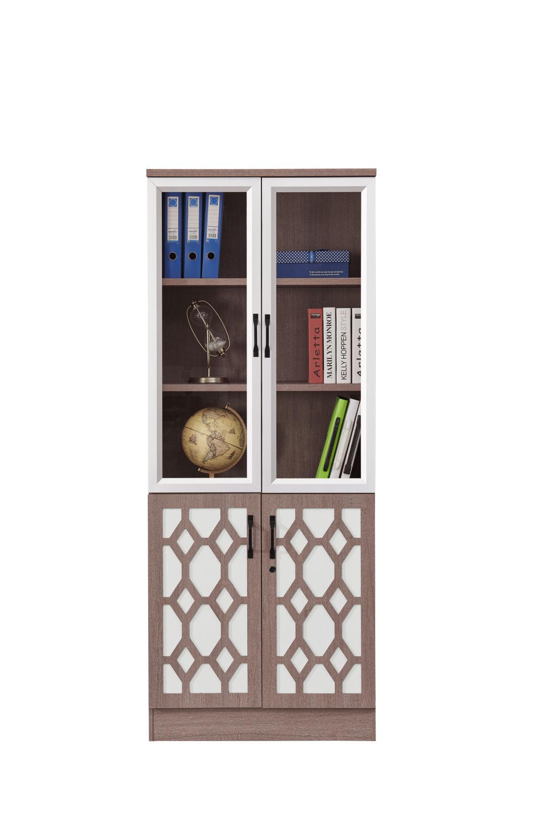 Hot Sale Modern Design MDF Luxury Wooden 2 Doors Bookshelf Office Bookcase