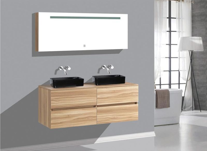 2022 China Factory New Design Modern Plywood Bathroom Cabinet with Mirror Cabinet