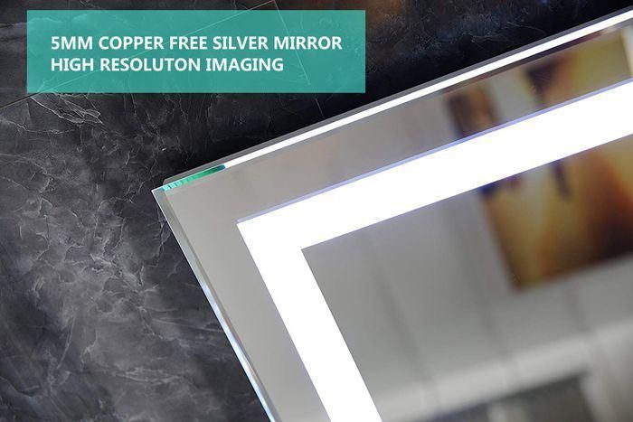 24′′*36′′ UL Approval 5mm High Quality LED Illuminated Mirror Anti-Fog Makeup Bathroom Mirror with Touch Sensor