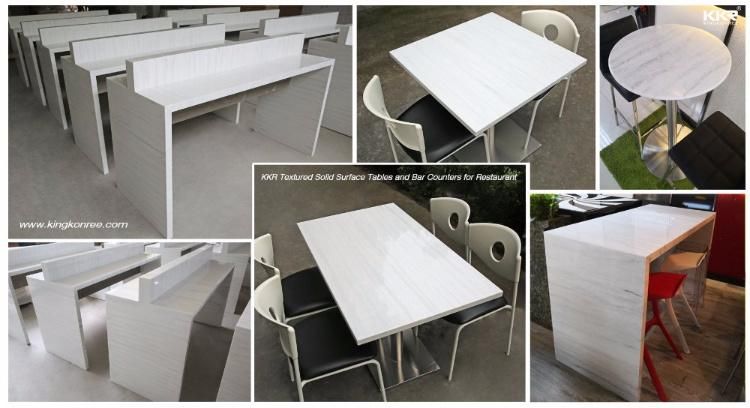 New Design Hotel Project Furniture Customized Artificial Solid Surface Stone Bar Table