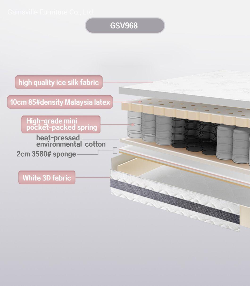 Luxury Bed Mattress Pocket Spring Mattresses Malaysia Latex Foam Mattress Gsv968