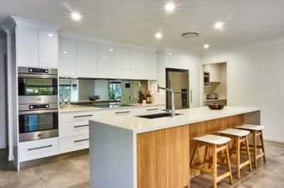 Modern Kitchen Remodel Australia Design Undermount Sink High Gloss White Lacquer Handle Pull Imported Cabinets