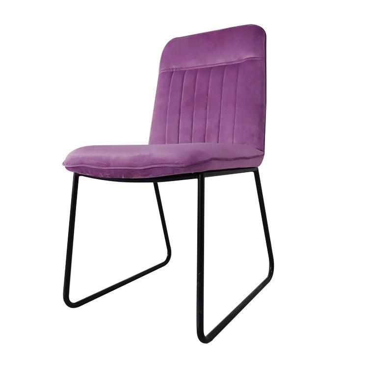 Modern Design Velvet Restaurant Living Room Dining Chairs with Metal Legs Chair