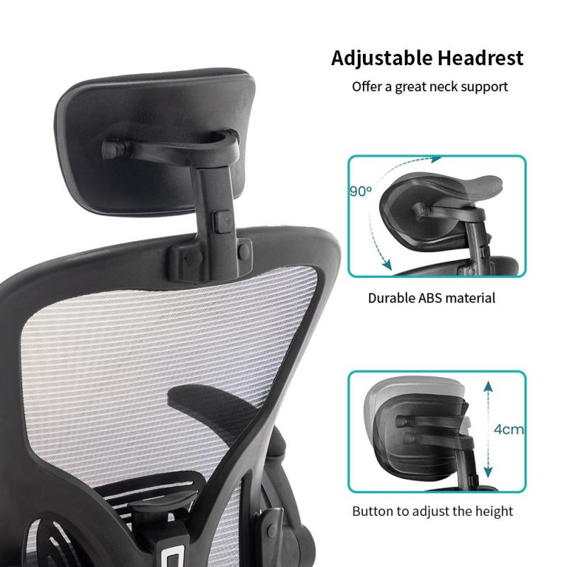 Modern Ergonomic Swivel Lumber Back Support Fabric Office Chair