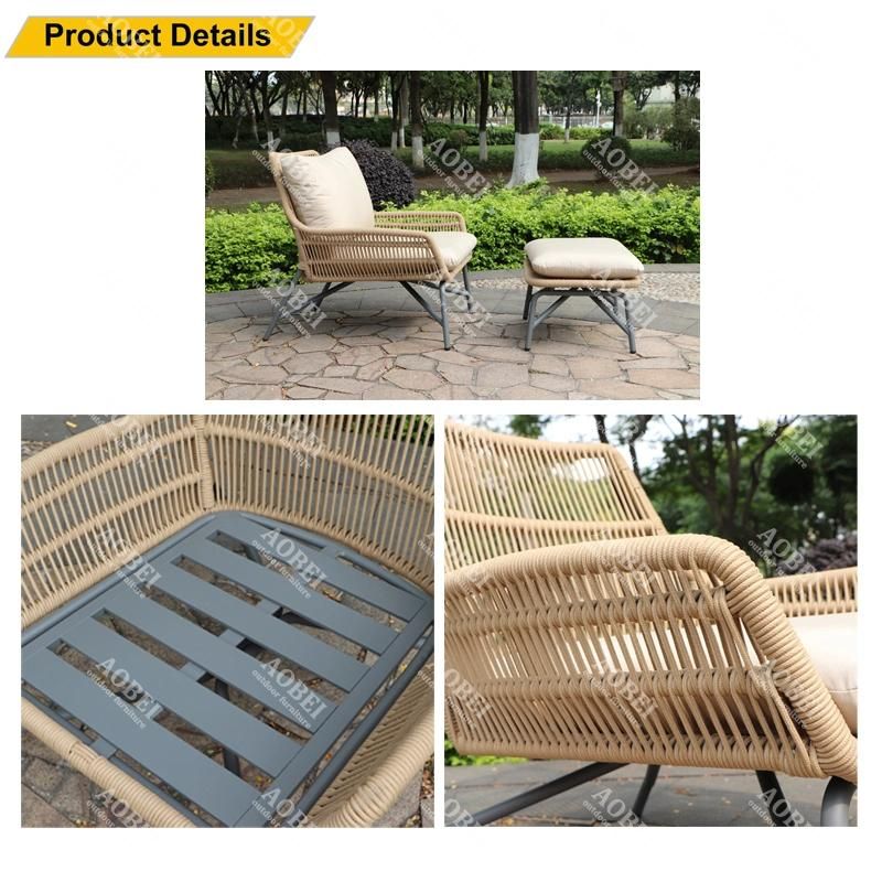 Modern Outdoor Garden Home Hotel Villa Resort Balcony Terrace Leisure Rope Chair Furniture Set