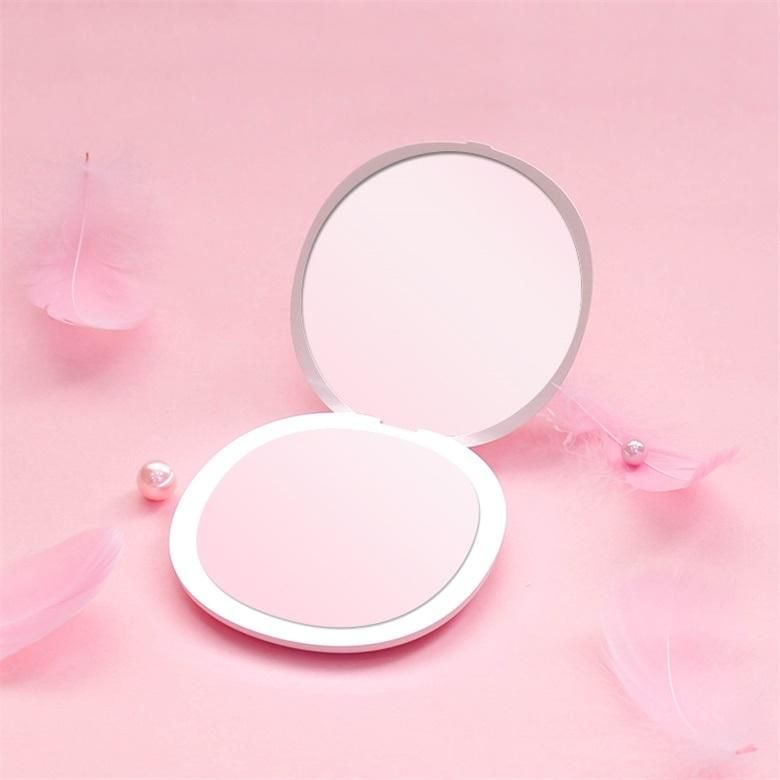 Promotion Gift 3X Magnifying Pocket Compact LED Lighted Makeup Mirror