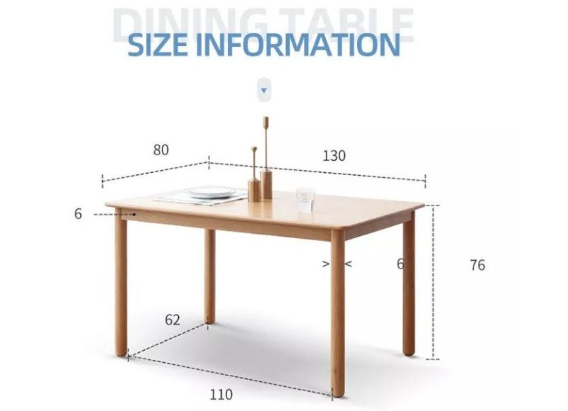 Furniture Modern Furniture Table Home Furniture Wooden Furniture Best Selling Unique Modern Room Furniture Oak Rectangular Dining Table and Chairs Set