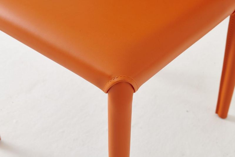 China Manufacturer New Design Furniture Orange Dining Chair