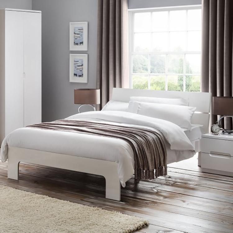 Arabic Style Modern Pure White High Gloss Bedroom Furniture Set