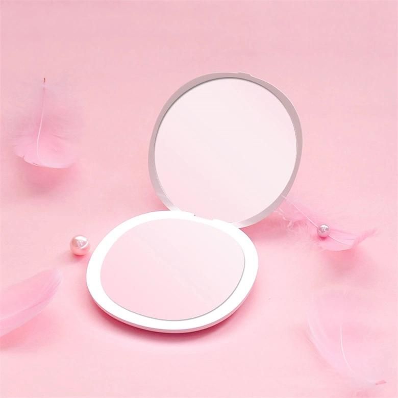 Fancy Pocket Beautiful Vanity Lighted Makeup Mirror with Double Sides