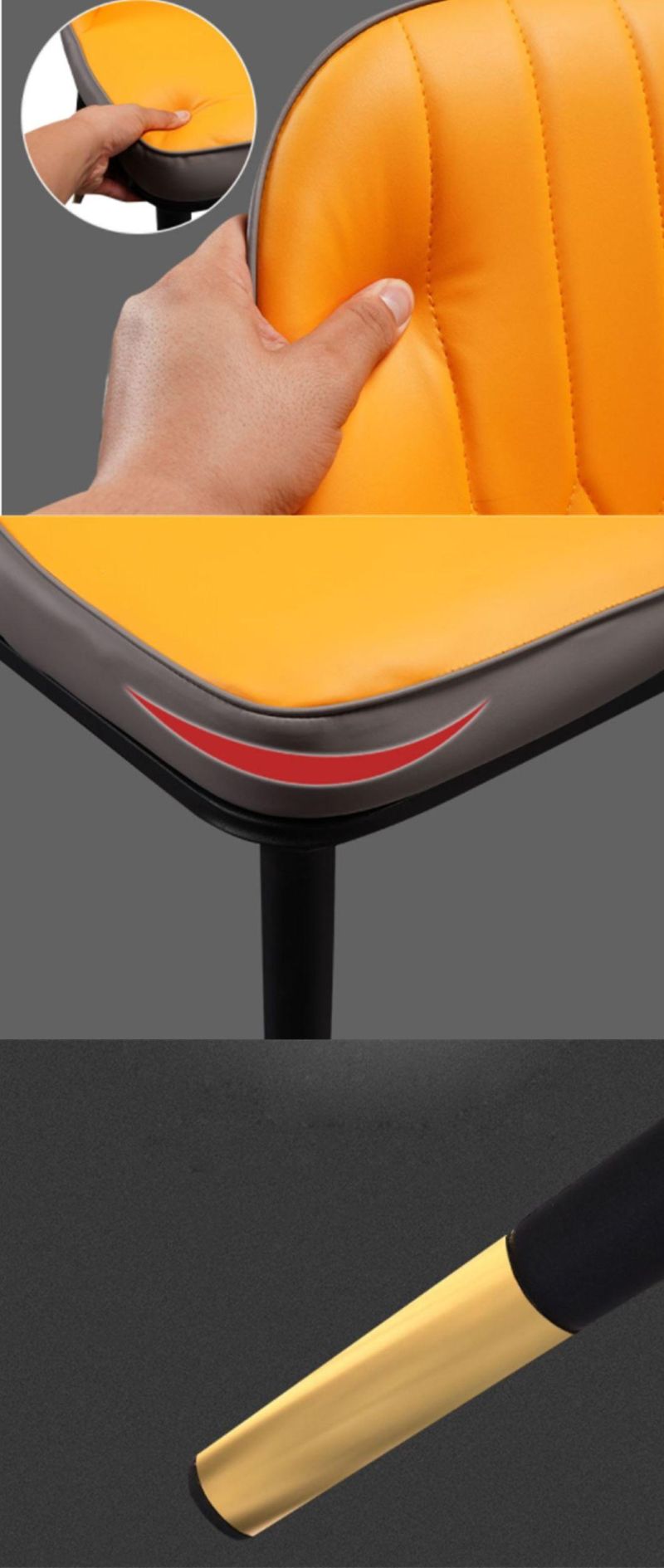 Hot Sale Leisure Indoor Comfortable Soft Seat Furniture Leather Ding Chairs