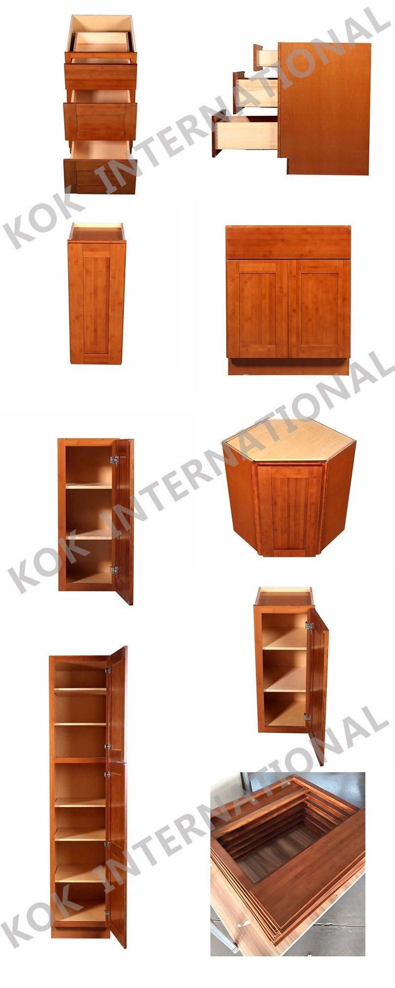 American Style Kitchen Cabinet Bamboo Shaker W1830