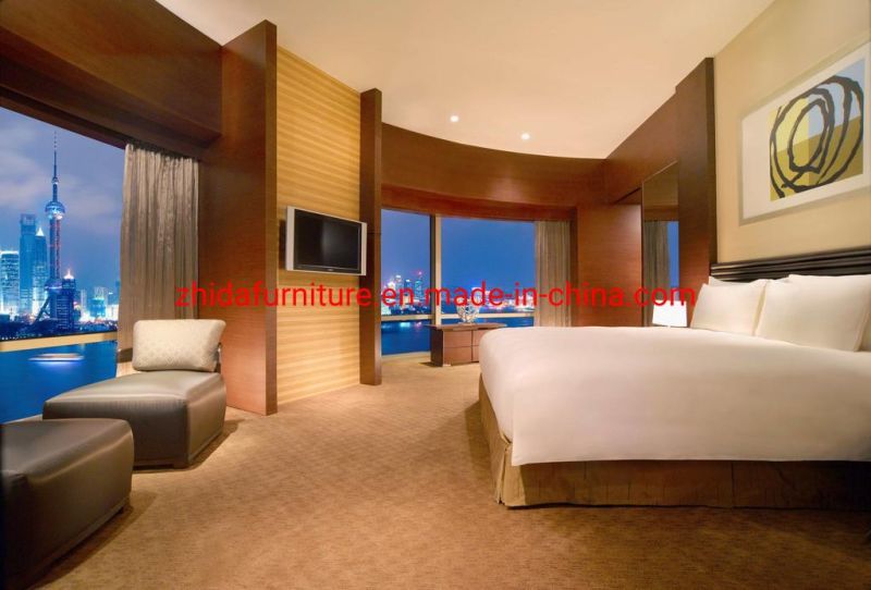 Custom Made High Quality Modern 5 Star Commercial Marriott Hotel Furniture Master Bedroom Set King Size Wooden Bed