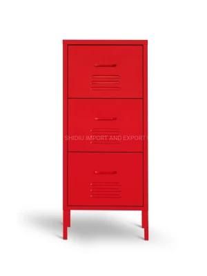 Metal Decorative Cabinets with 3 Drawers for Home Use in Living Room