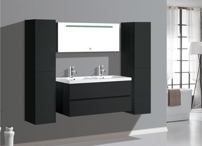 Modern Hotel Hanging Waterproof Mirror & Wash Basin, Light Luxury Bathroom Vanity