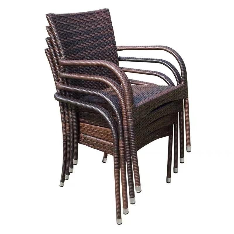 High Quality Stacking Cane Wicker Chair Set Outdoor Furniture Garden Table and Chairs Set