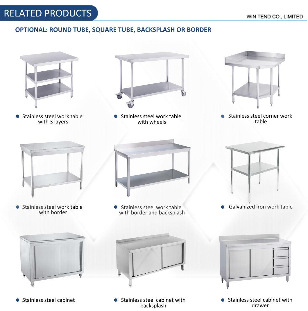 Square Tube Work Table Cabinet with Three Drawers