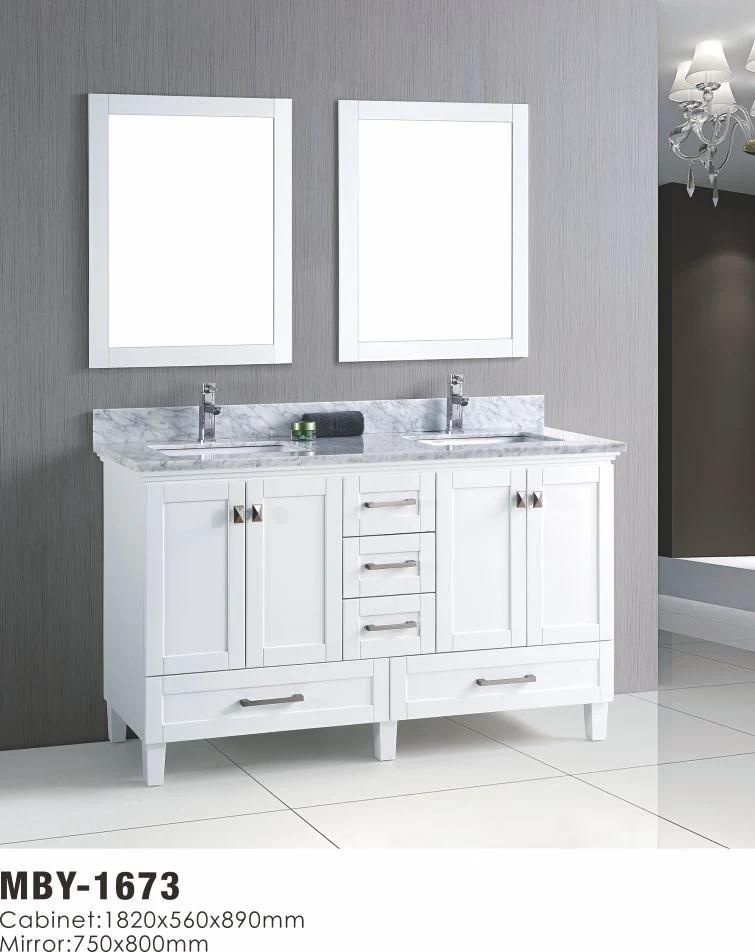 Solid Wood Modern Simple Floor Mounted Combination Bathroom Cabinet