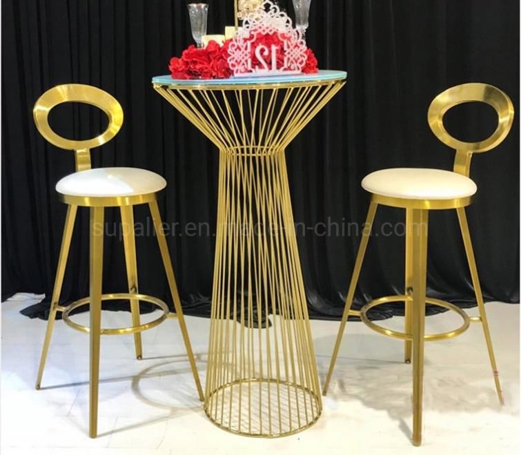 Hotel Bar Furniture Set Dubai Design Stainless Steel Bar Tables