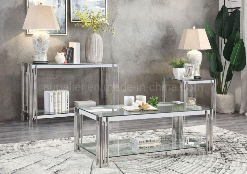 Hot Sale Contemporary Living Room Furniture Minimalist Metal Storage Coffee Table