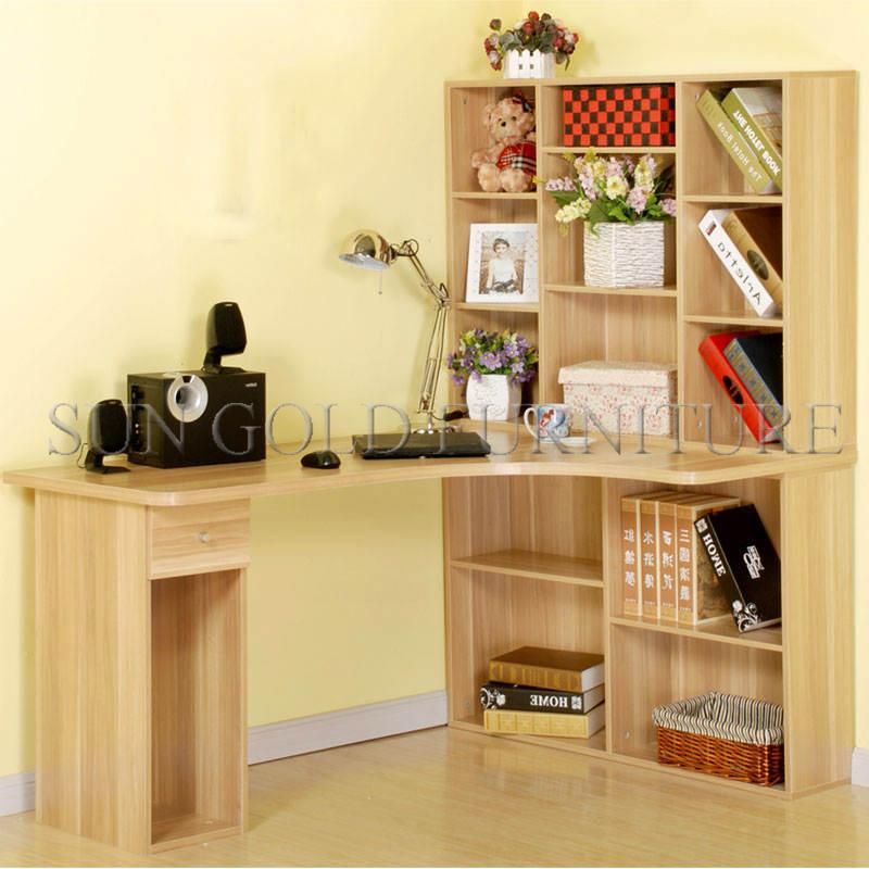 Product Wooden Bookcase with Study Table Custom Computer Tables (SZ-CDT036)