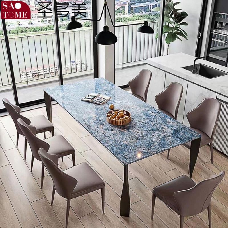 Modern Living Room Rock Board Furniture Four Legged Dining Table