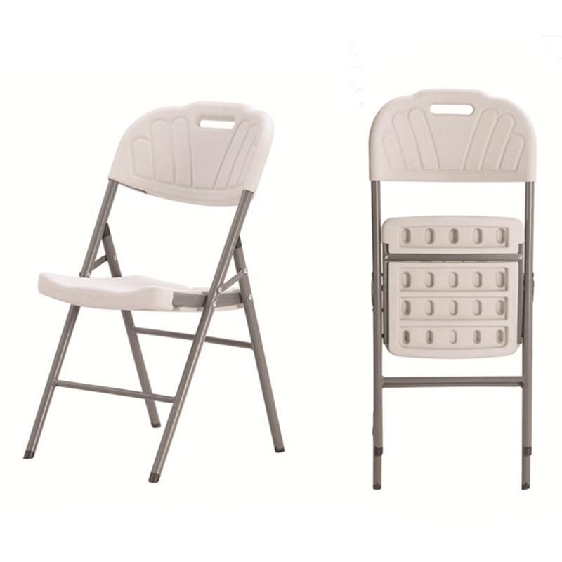 Modern Light Weight HDPE Seat Metal Frame Stools Lounge Outdoor Foldable Camping Garden Chair for Wedding Conference Events