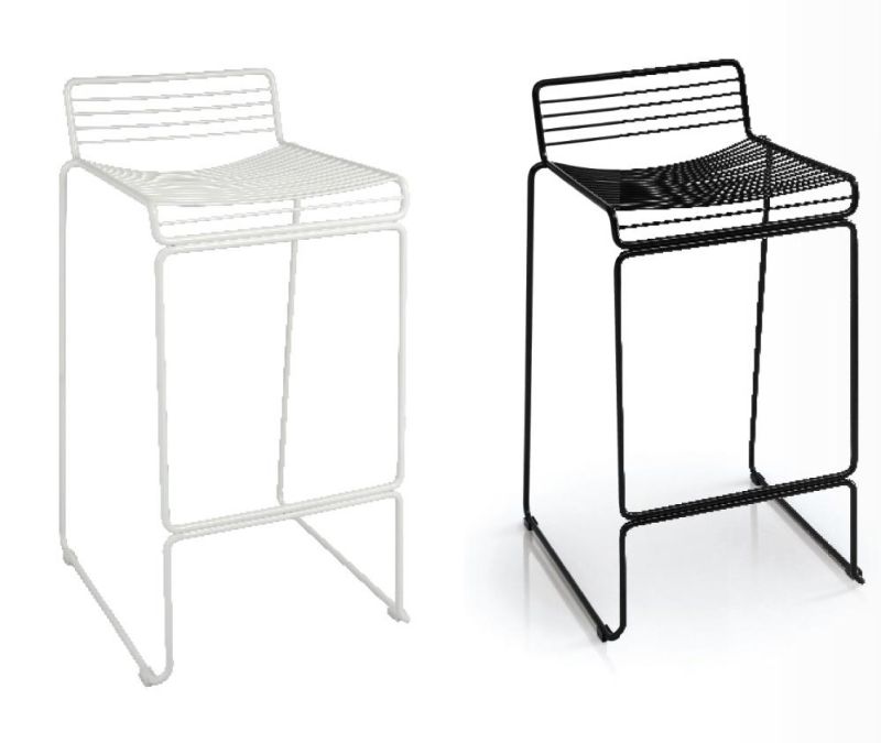 New Design Outdoor Anti UV Painting Wire High Stool Chair