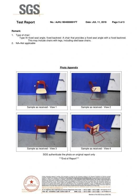 ANSI/BIFMA Standard Modern Furniture Restaurant Dining Chair