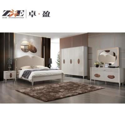 Foshan Factory Wholesale Modern Wooden Bedroom MDF Painting Hotel Furniture Set