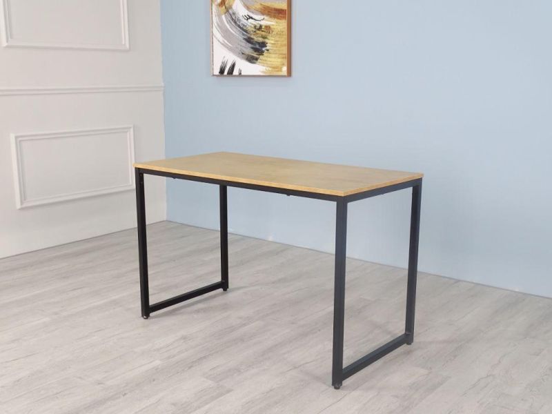 Modern Home Banquet Living Room Furniture Desk Table MDF Top Dining Steel Table for Office