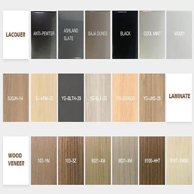 High Quality Kitchen Cabinets Made in China Modern Simple Design Gray Glossy Kitchen Cabinet